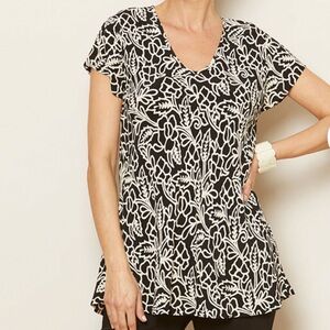 2/$30 Masai Copenhagen Tunic Size Medium Kaza Floral Creped Viscose Lagenlook